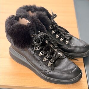 Geox Black Fur-Lined Winter Boots